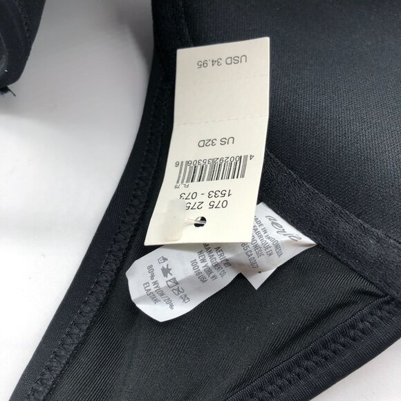 Aerie Lightly Lined Underwire Bra Black 32D - Picture 4 of 5